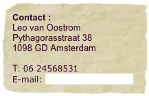 Contact :
Leo van Oostrom
Pythagorasstraat 38    
1098 GD Amsterdam

T: 06 24568531
E-mail: editionsax@hetnet.nl